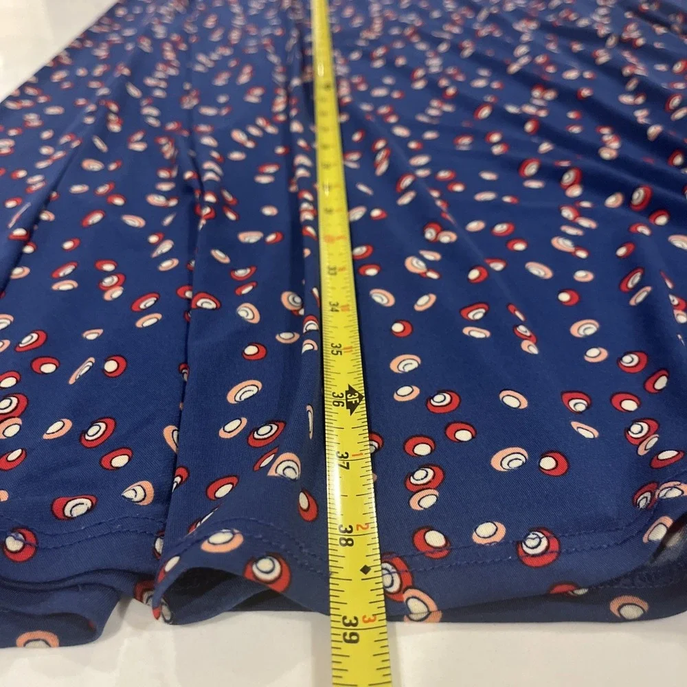 VTG LuLaRoe Maxi Skirt Blue Long Pull On Stretchy Fold Over Comfy Y2K USA LG/XL - Picture 6 of 7